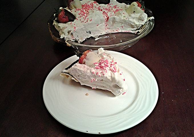 Steps to Prepare Quick Strawberry Ripple Cream Pie