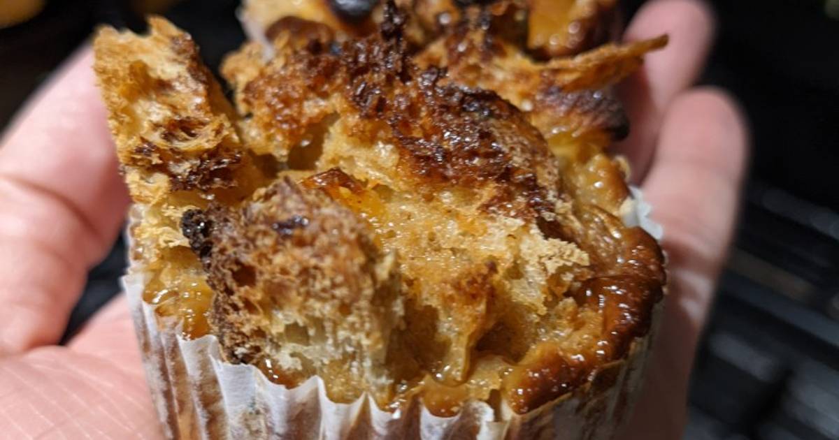 Sourdough bread and butter pudding cupcakes Recipe by EmmaJane Cookpad