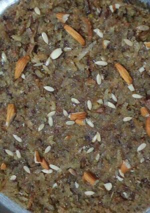 A picture of Suji Ka halwa.