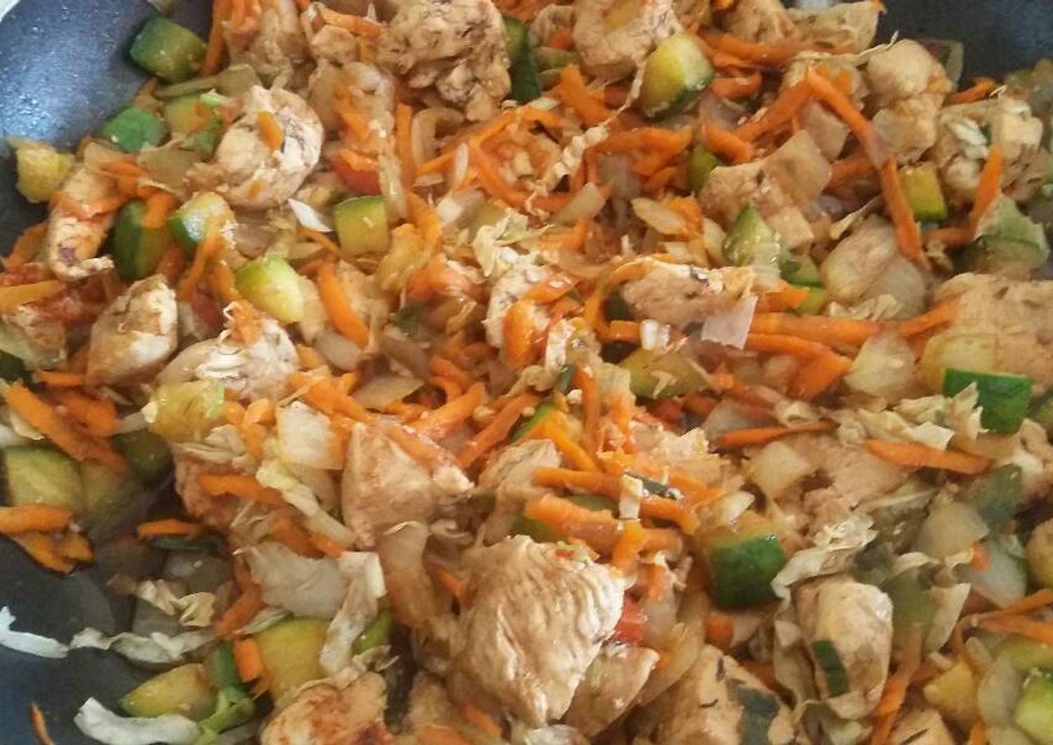 Pollo salteado con verduras Receta de Lorena Bertoni 😋- Cookpad