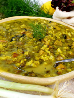 Φωτογραφία της συνταγής Vegan μαγειρίτσα μανιταριών με πατατολέμονο