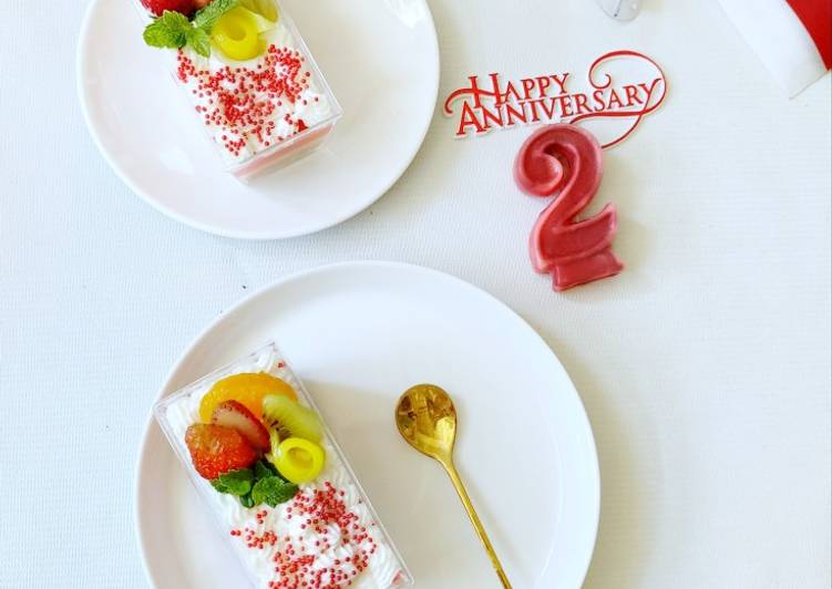 Dessert box merah putih