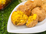 Crispy meaty yam balls