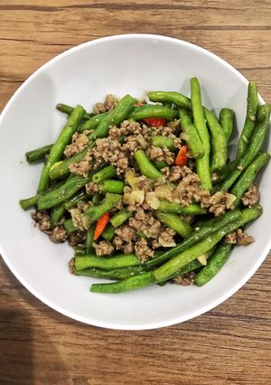 Foto resep Tumis buncis daging rawit