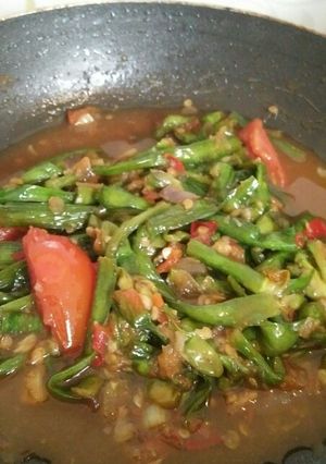 Foto resep Tumis genjer terasi pedas