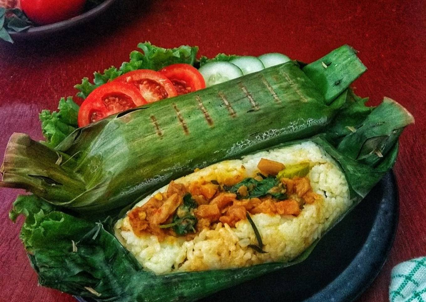 Nasi Bakar Jamur Ikan Asap