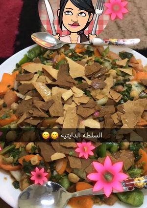 صورة لوصفة سلطة فتوش وتبوله