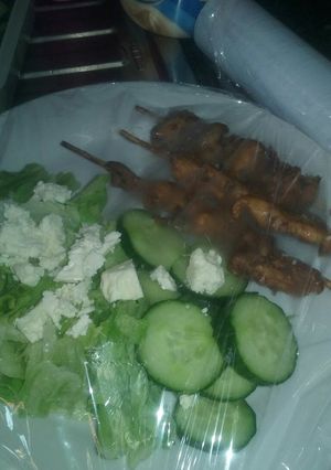A picture of Chicken kebab.