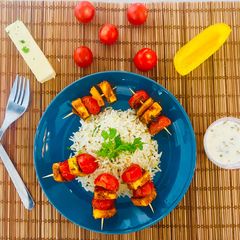 A picture of Spicy and Tangy Cherry Tomato-Paneer Tasty Bites😋.