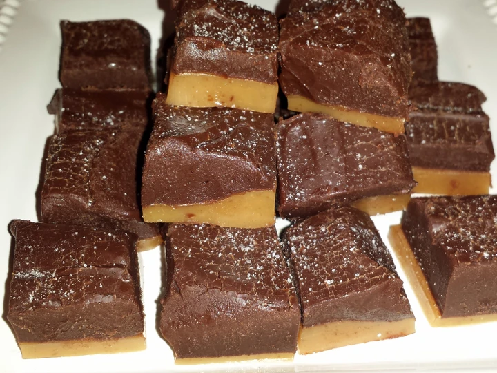 Easy Way Make chewy salted layered chocolate caramels the  Makes Drooling Delicious