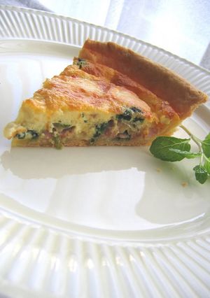 A picture of Flaky and Fluffy Gorgonzola Quiche.