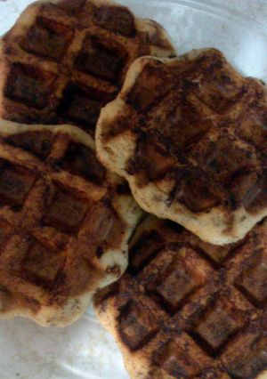 A picture of easy cinnamon waffles.