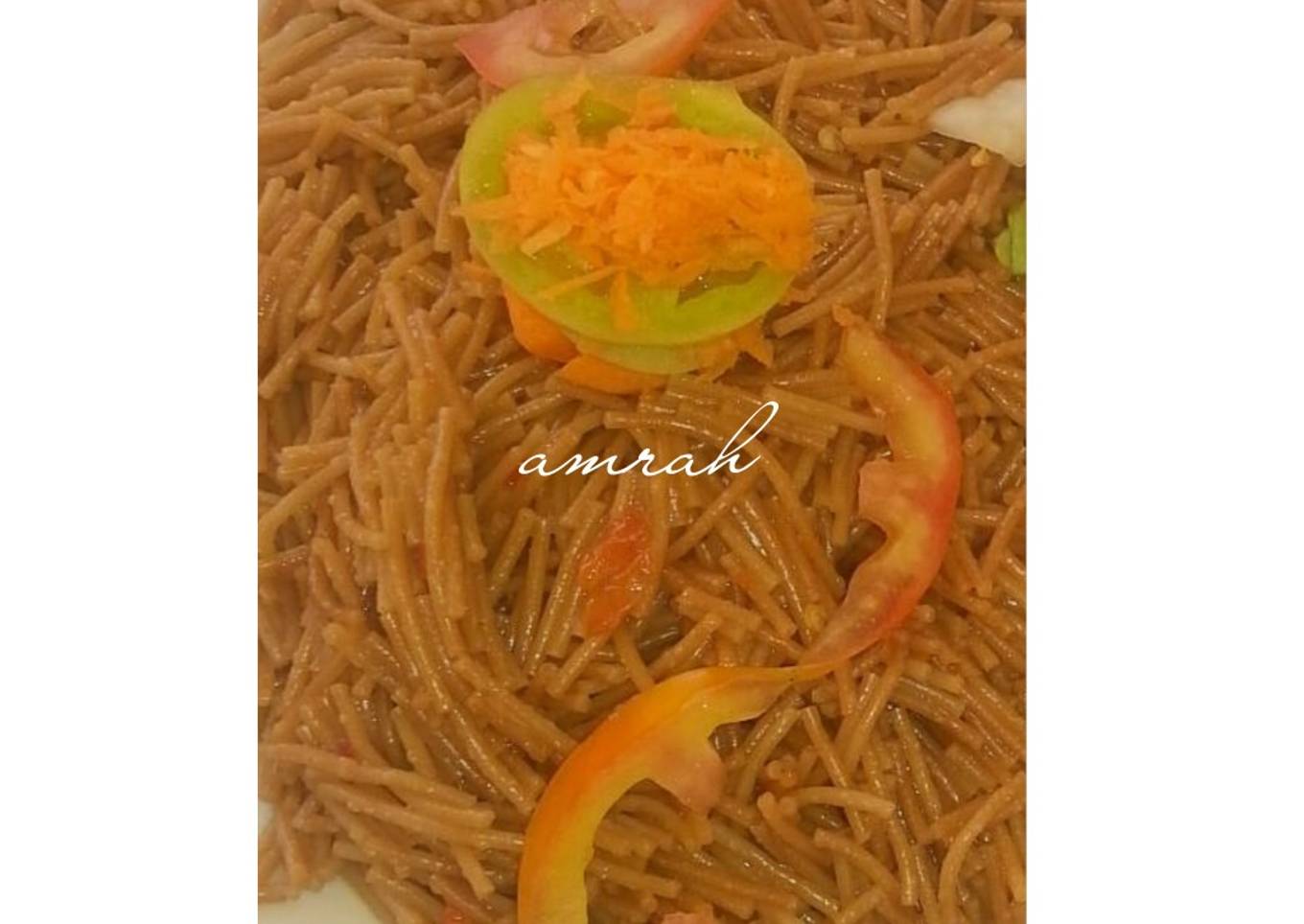 Brown spaghetti