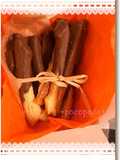 Valentine's Day Chocolate Stick Rusks Made With Bread Crusts
