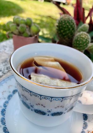 รูปของ Hot/Iced Ginger Pandan Drink with brown sugarน้ำตาลทรายแดงในน้ำขิงใบเตย