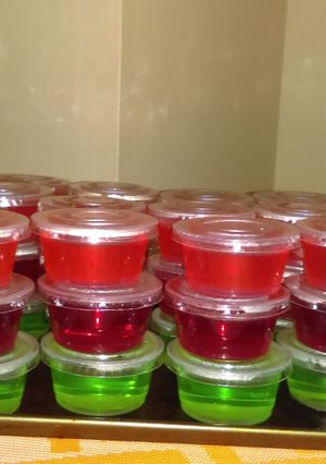 A picture of Jolly Rancher Jello Shots.