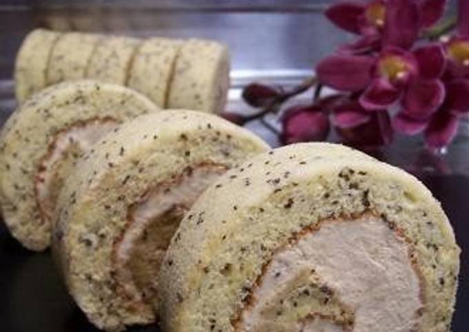 Delicious ! Fragrant Black Tea Roll Cake