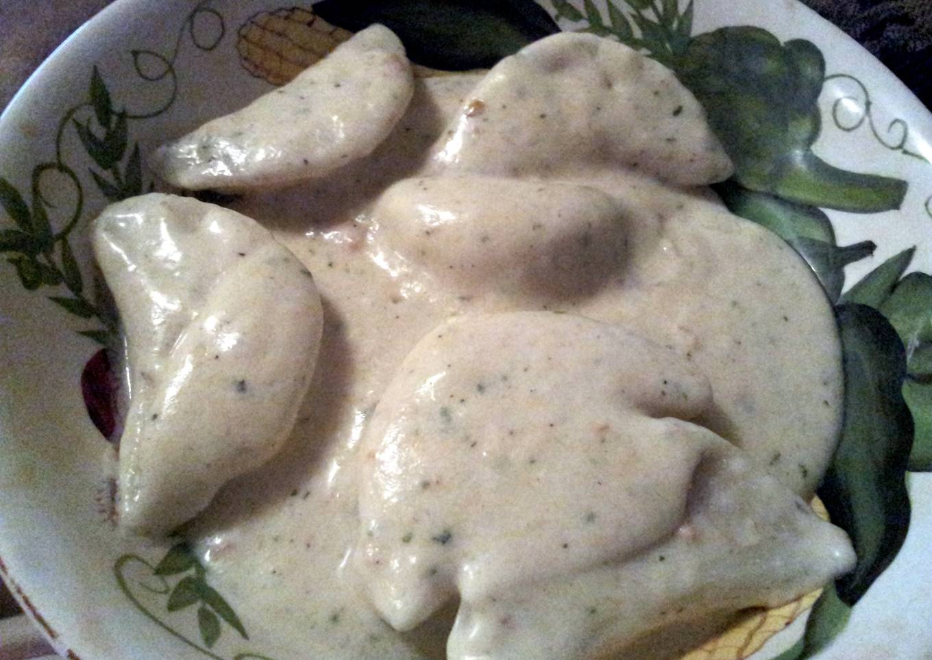 Creamy perogies