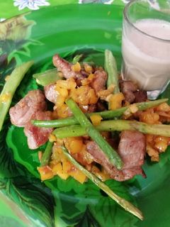 Una foto de Lomo de cerdo en salsa satay