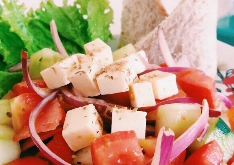 Resep Greek Salad/ Salad Yunani Super Enak