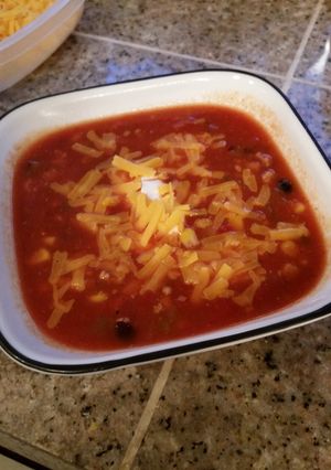 A picture of Crockpot Taco Soup.
