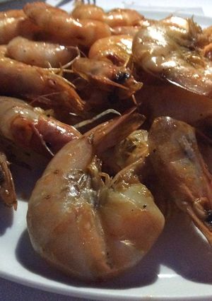 Une photo de Gambas grillées, marinade express
