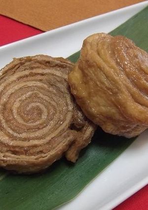 A picture of Pork and Aburaage Rolls.