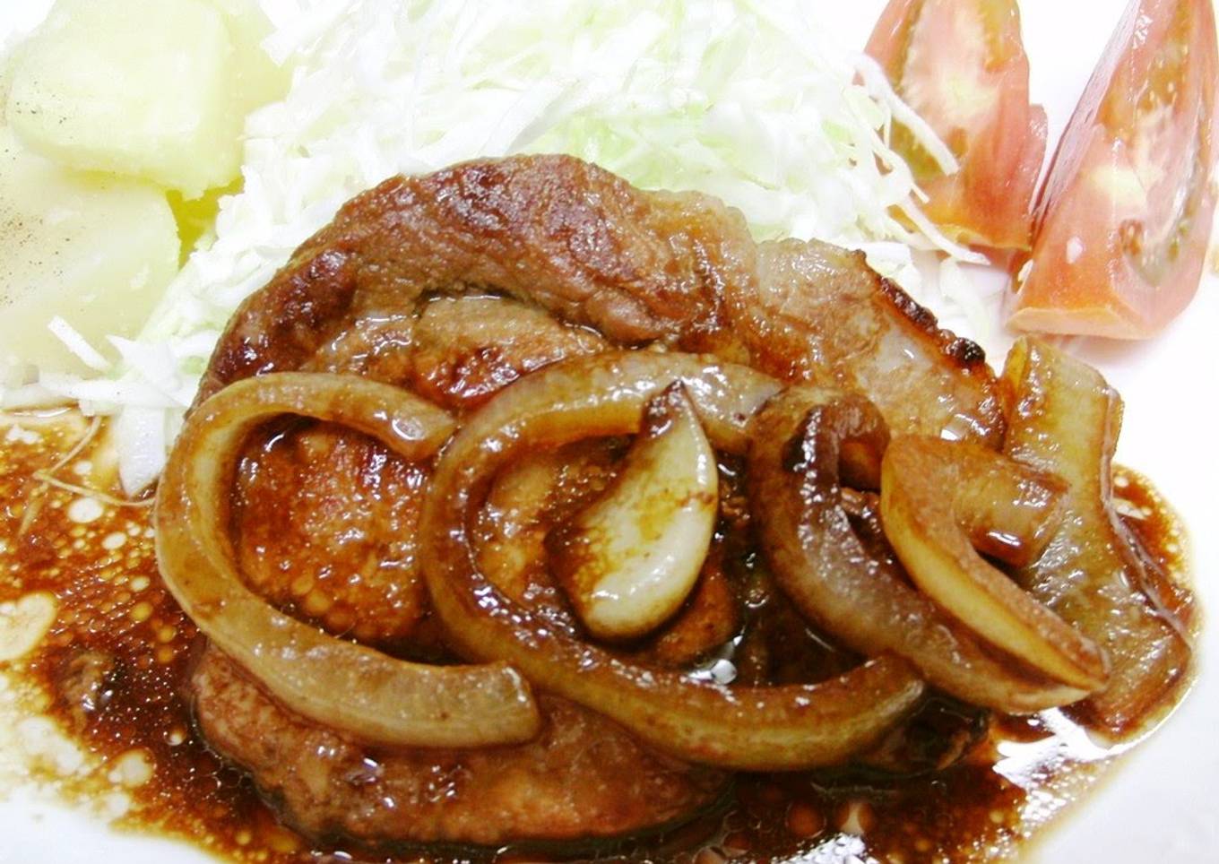 Sweet and Salty Pork Steak