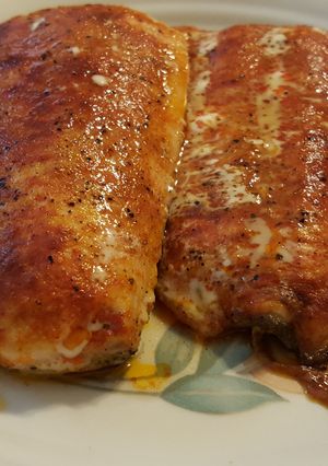 A picture of Slap Ya Mama Baked Salmon.