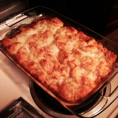 A picture of BBQ Chicken Bubble Up Casserole.