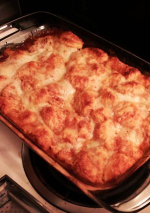 A picture of BBQ Chicken Bubble Up Casserole.