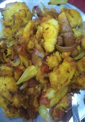 A picture of Bread poha.
