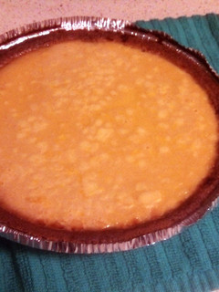 A picture of Egg Nog Custard Pie.