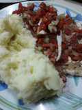 Filete de merluza con puré de papas