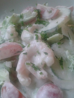 A picture of Creamy shrimp salad.