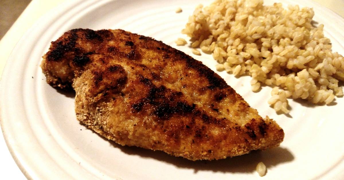 PanFried Breaded Chicken Breast Recipe by amtrombley89 Cookpad
