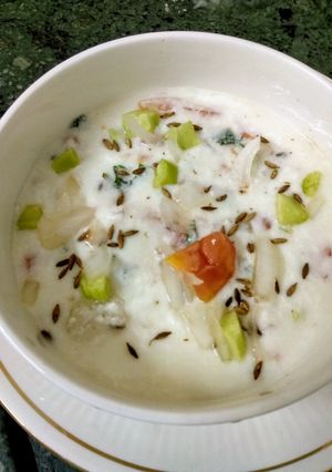 A picture of Veg raita.