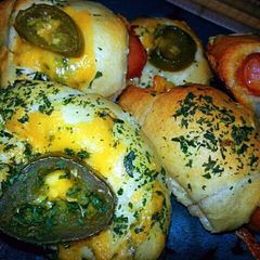 Beer Brat Jalapeno Cheesy Pigs A picture of Beer Brat Jalapeno Cheesy Pigs.