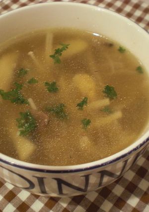 A picture of My Simple Mushroom Soup.