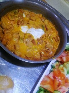 صورة لوصفة نقانق بالجبن والمايونيز