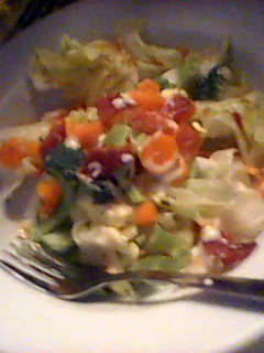 A picture of double bacon egg salad.