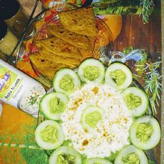 A picture of Cucumber raita.