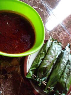 Foto resep Otak otak ikan bumbu kacang