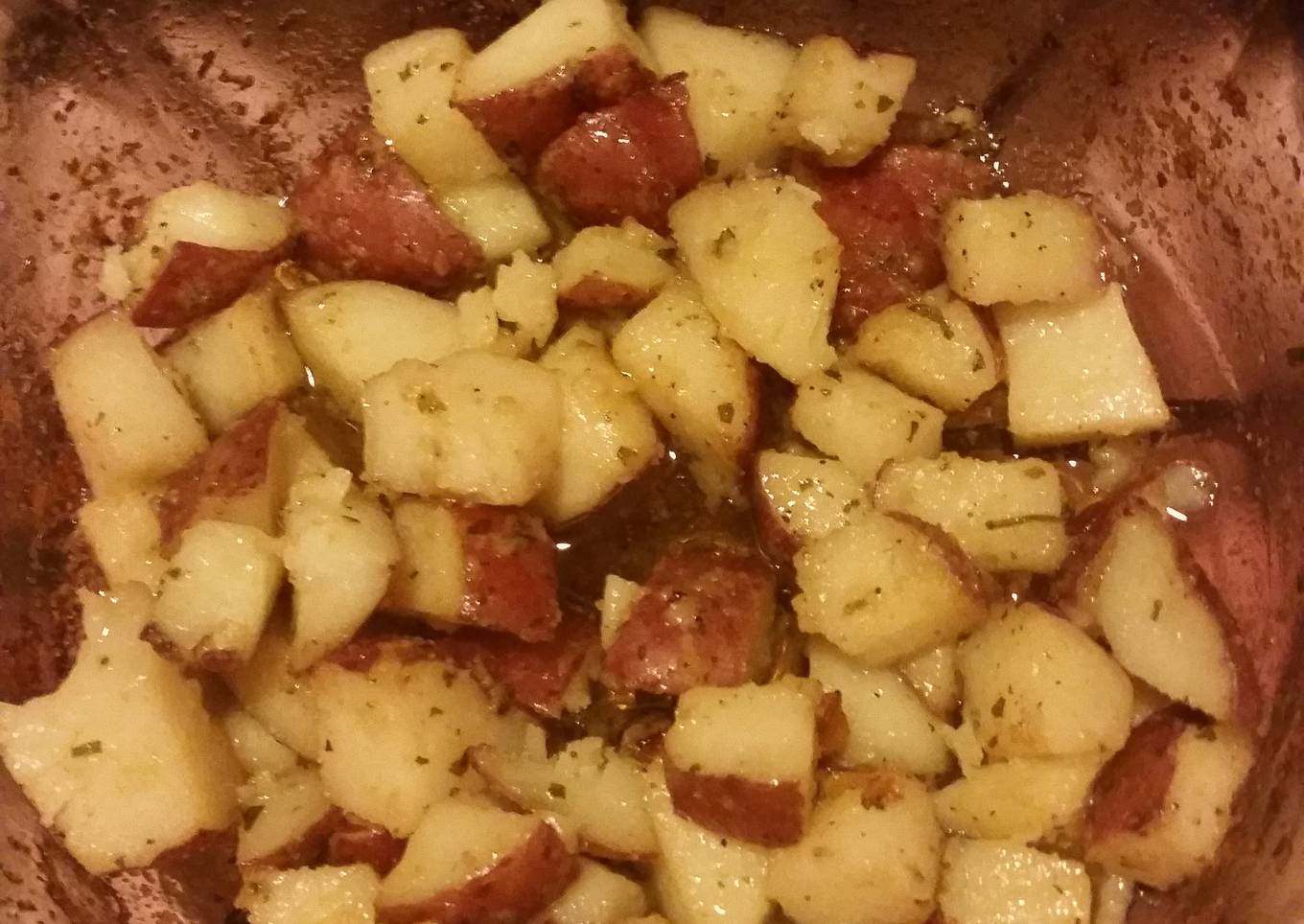 Onions, garlic and red potatoes