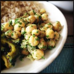 A picture of Chickpeas Cooked in Coconut Cream.