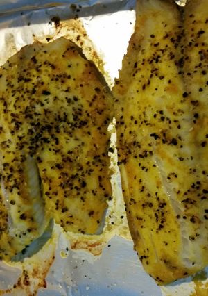 A picture of Lemon pepper tilapia.