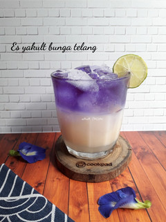 Foto resep Es yakult bunga telang
