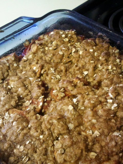 A picture of cranberry Apple Crisp.