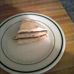 A picture of BANANA CAKE WITH CREAM CHEESE ICING.