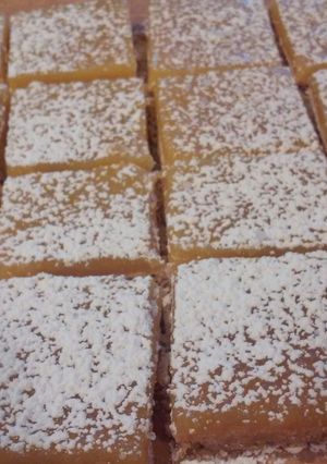 A picture of Lemon Bars with Olive Oil & Sea Salt.
